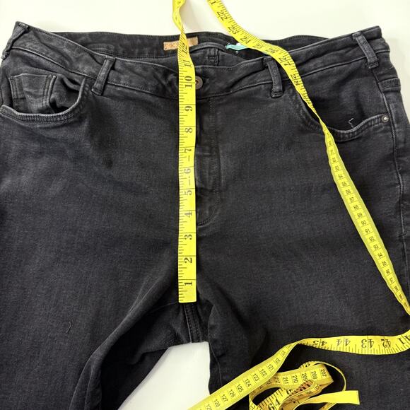 Anthropologie The Denim Boot Jeans Womens 18W Black Bootcut Stretch Plus Size - Picture 16 of 16